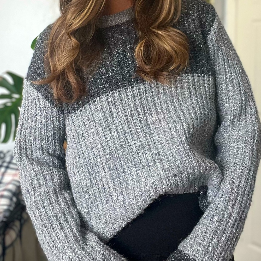 Paris Sport Club Sweater - Grey (Two Toned) Size Medium